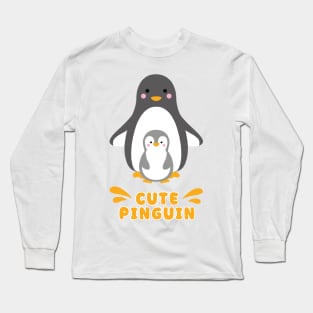 Baby Penguin And Mom Long Sleeve T-Shirt